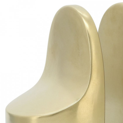 Sagebrook - 6" Ceramic Contemporary Bookends in Gold