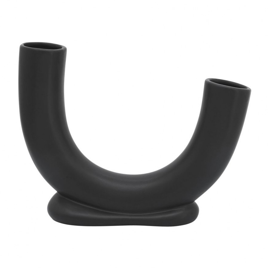 Sagebrook - 8" Ceramic U-shaped Vase With Base