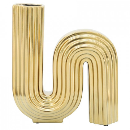 Sagebrook - 8" Ceramic U-shaped Vase With Base