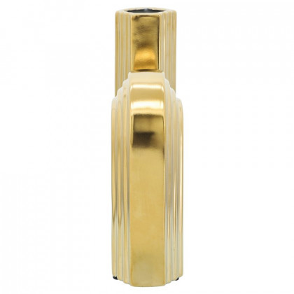 Sagebrook 11" Ceramic Loopy Vase - Gold
