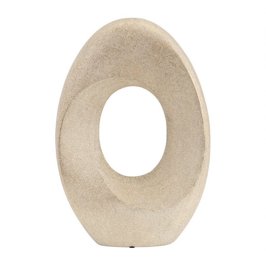 Sagebrook - 16" Ceramic Scratched Hollow Accent in Champagne