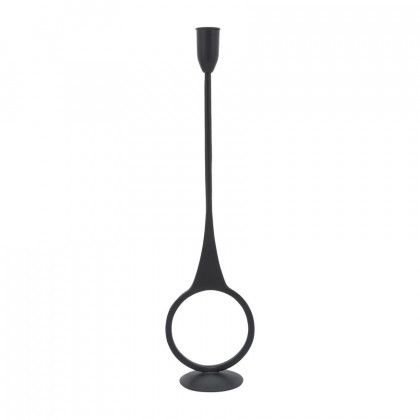 Sagebrook 16" Metal Round Taper Candle Holder - Black