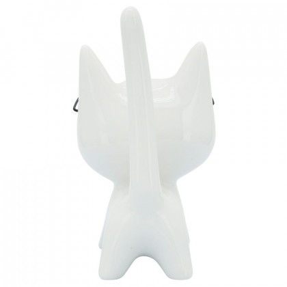 Sagebrook - 8" Porcelain Kitty With Glasses in White