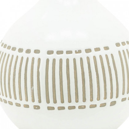 Sagebrook 7" Ceramic Round Aztec Vase - Gray