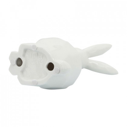 Sagebrook 9" Ceramic Bunny With Glasses - White/Gold