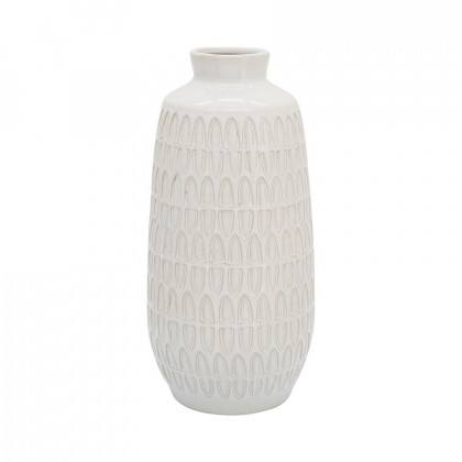 Sagebrook - 15" Ceramic Carved Vase