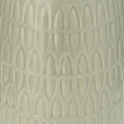 Sagebrook 12" Ceramic Carved Vase - Cucumber