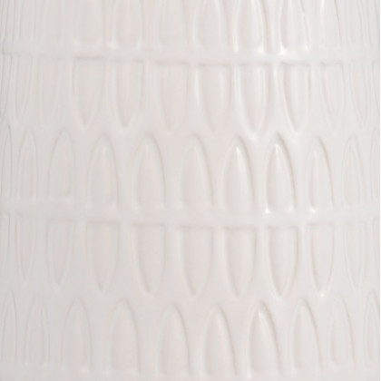 Sagebrook 15" Ceramic Carved Vase - White