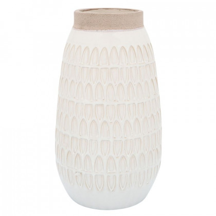 Sagebrook - 15" Ceramic Carved Vase