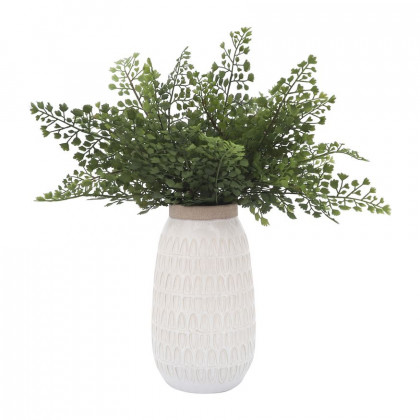 Sagebrook 10" Ceramic Carved Vase - Beige