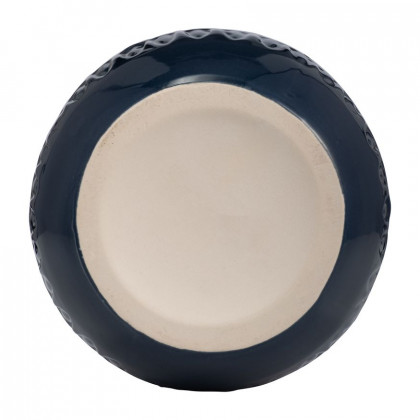 Sagebrook 12" Ceramic Carved Vase - Navy Blue