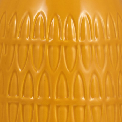 Sagebrook 10" Ceramic Carved Vase - Mustard Gold