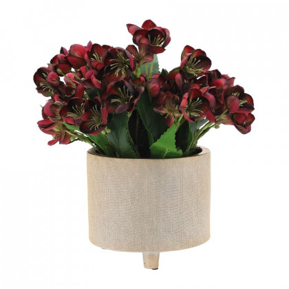 Sagebrook - 6"/8" Footed Scratched Ceramic Planters (Set Of 2)