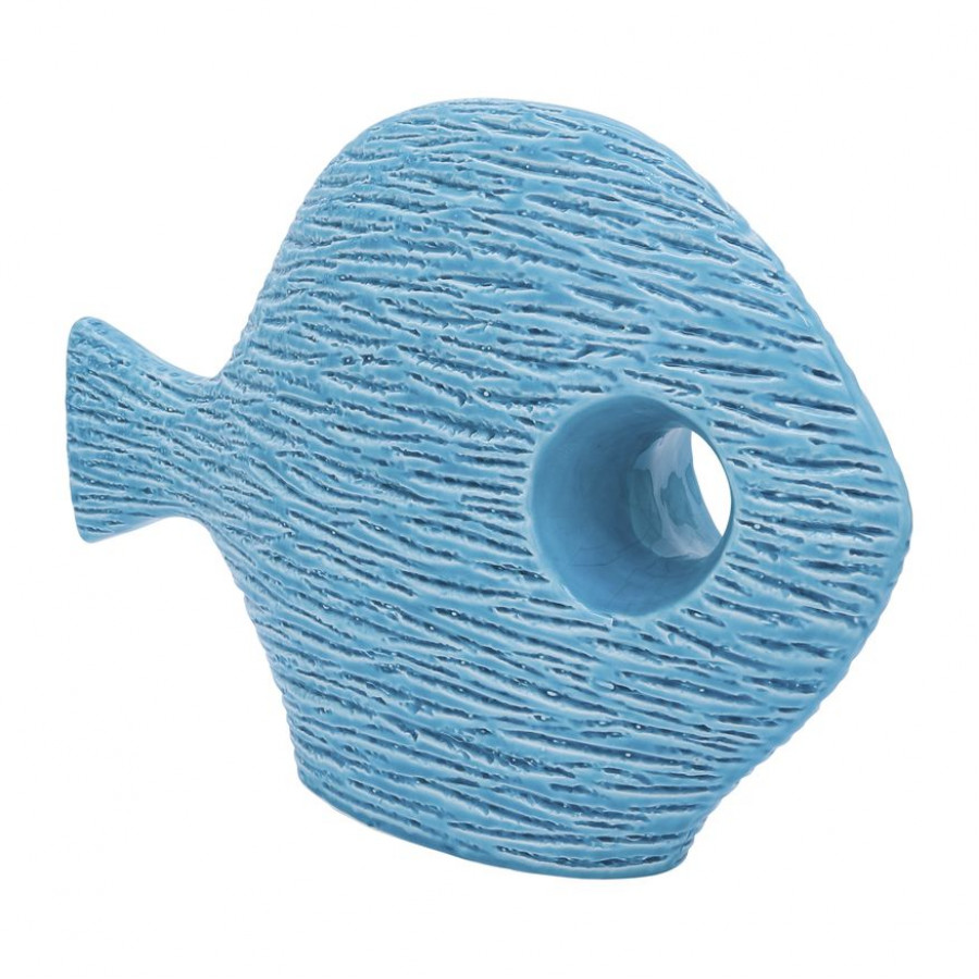 Sagebrook 14" Ceramic Textured Fish - Blue