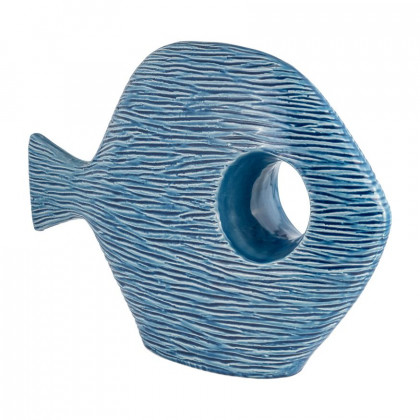 Sagebrook 20" Ceramic Textured Fish - Blue