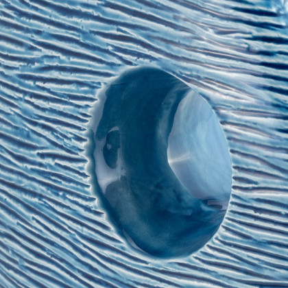 Sagebrook 20" Ceramic Textured Fish - Blue