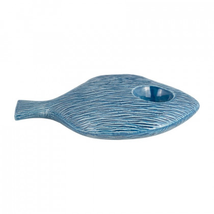 Sagebrook 20" Ceramic Textured Fish - Blue