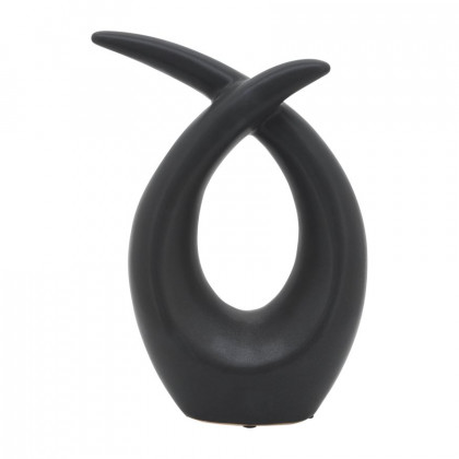 Sagebrook 10" Ceramic Loopy Table Top Accent - Black