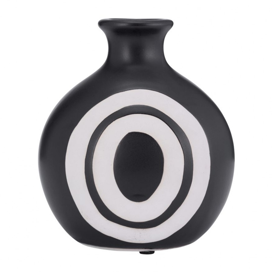 Sagebrook 7" Ceramic Abstract Vase - Black