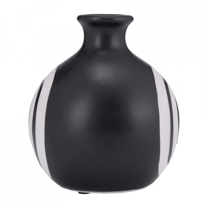 Sagebrook 7" Ceramic Abstract Vase - Black