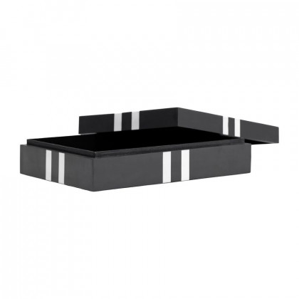Sagebrook - 10"/12" Resin Cross Boxes (Set Of 2) in Black/White