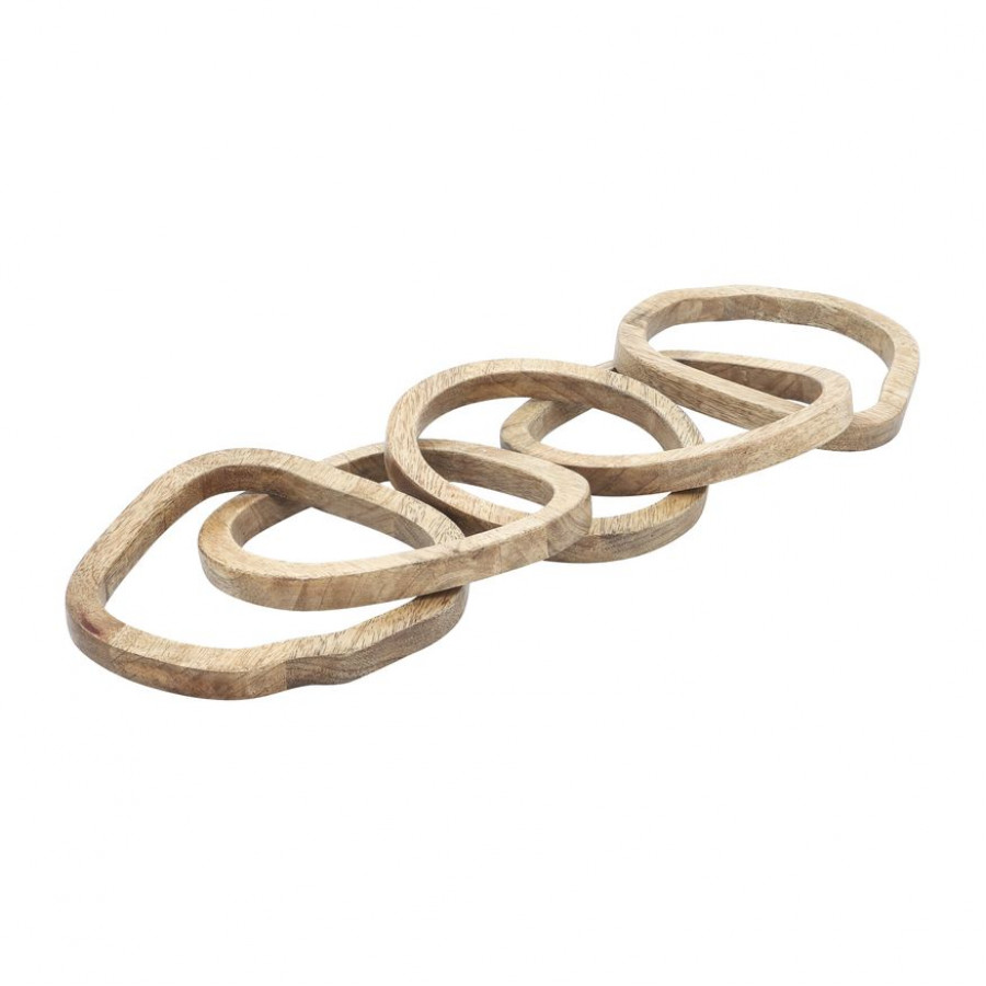 Sagebrook - 26" Wood 5-Links Chains in Brown