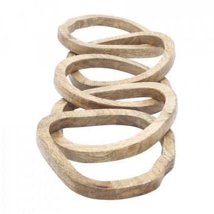 Sagebrook - 26" Wood 5-Links Chains in Brown