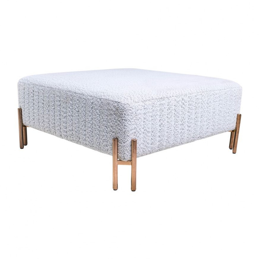 Sagebrook Square Ottoman - White