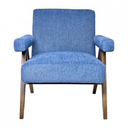 Sagebrook Wood Scandinavian Accent Chair - Navy Blue