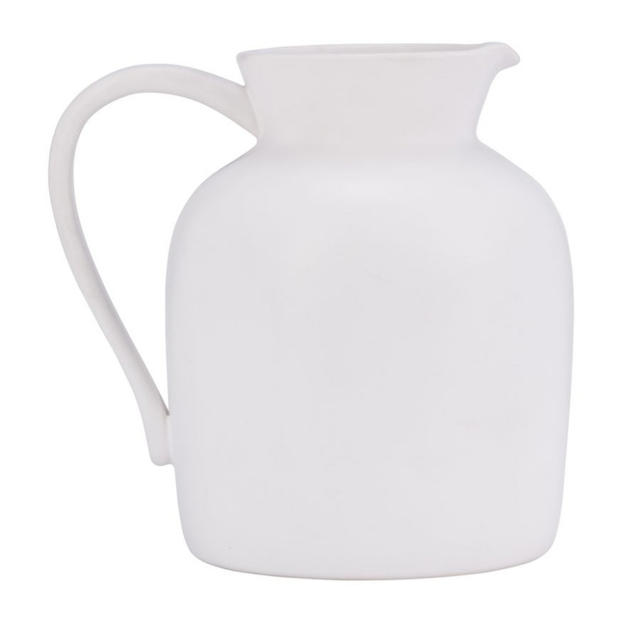 Sagebrook 7" Ceramic Pitcher Vase - White
