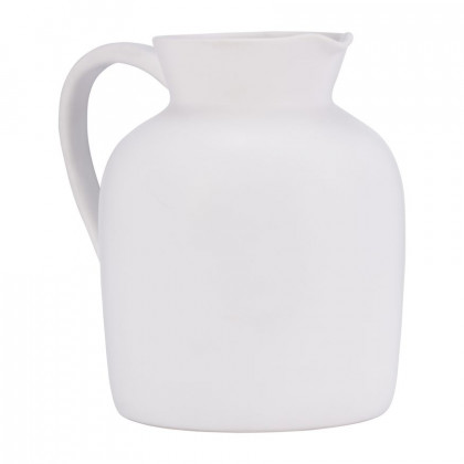 Sagebrook 7" Ceramic Pitcher Vase - White