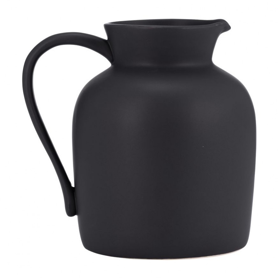 Sagebrook 7" Ceramic Pitcher Vase - Black