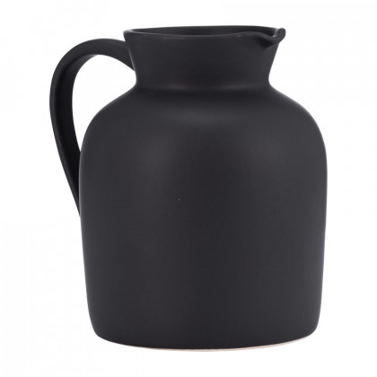 Sagebrook 7" Ceramic Pitcher Vase - Black