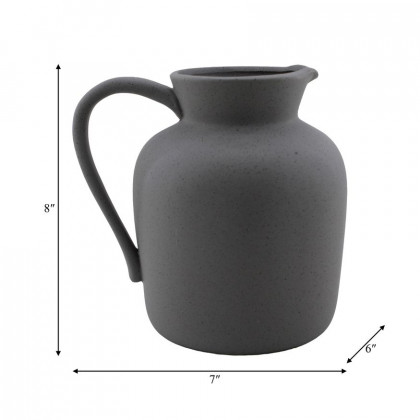 Sagebrook 7" Ceramic Pitcher Vase - Gray