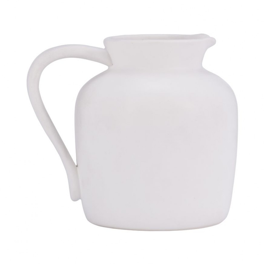 Sagebrook 5" Ceramic Pitcher Vase - White