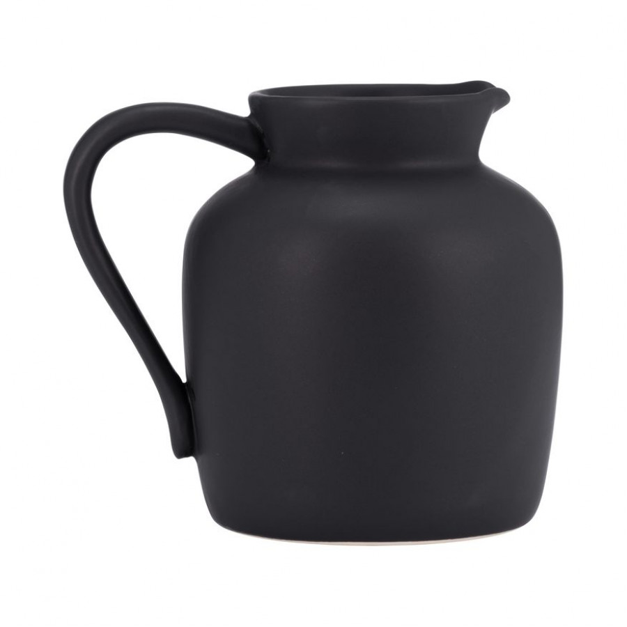 Sagebrook 5" Ceramic Pitcher Vase - Black