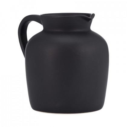 Sagebrook 5" Ceramic Pitcher Vase - Black