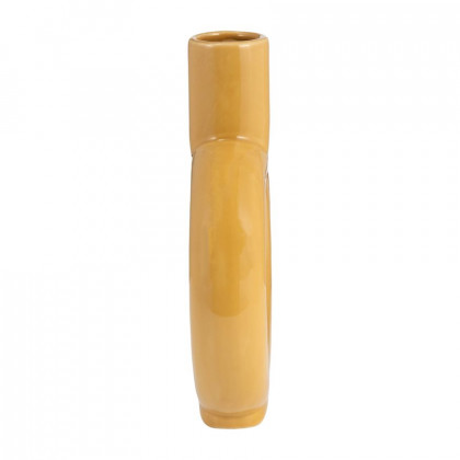 Sagebrook 9" Ceramic Round Cut-out Vase - Mustard Gold