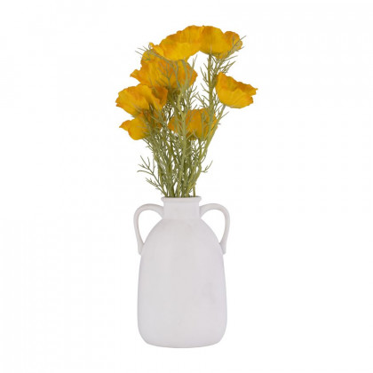 Sagebrook 10" Ceramic Eared Vase - White