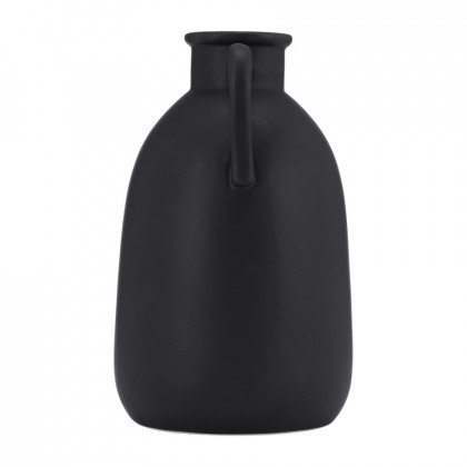 Sagebrook 10" Ceramic Eared Vase - Black