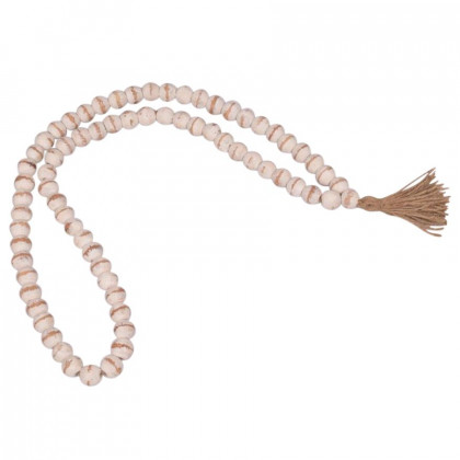 Sagebrook - 1" Wood Double Bead Garland