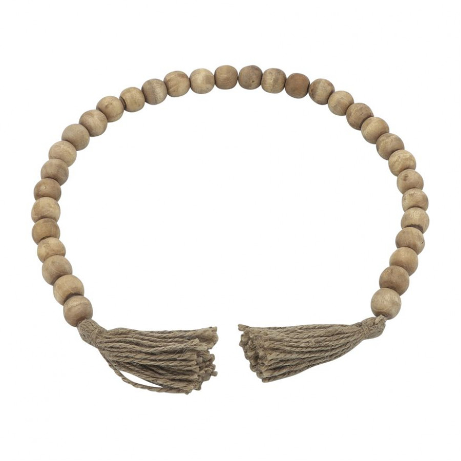 Sagebrook - 32" Wood Bead Garland in Natural