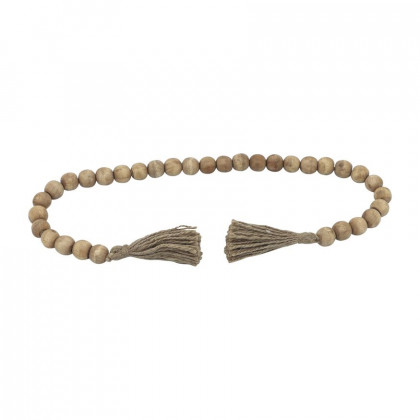Sagebrook - 32" Wood Bead Garland in Natural