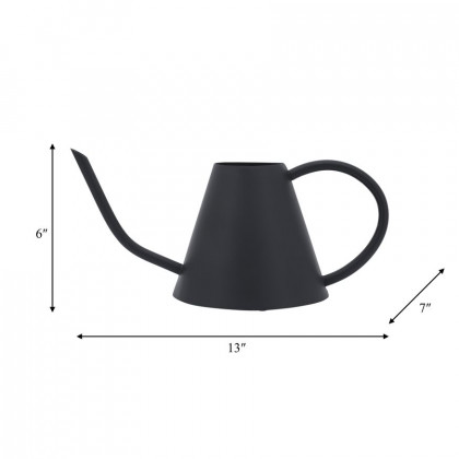 Sagebrook 6" Metal Watering Can - Black