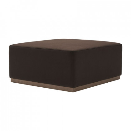Sagebrook Upholstered Square Ottoman - Brown