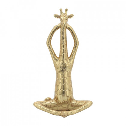 Sagebrook - 12" Polyresin Yoga Giraffe (Set Of 3) in Gold