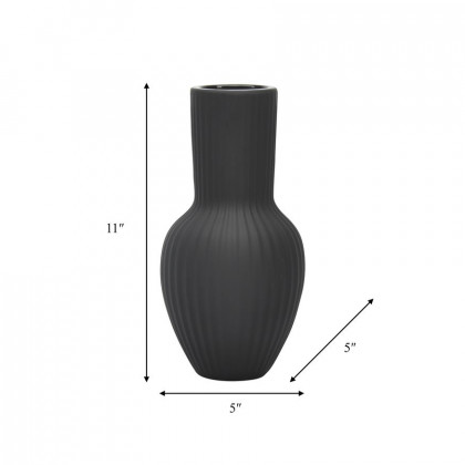 Sagebrook 11" Ceramic Bouquet Vase - Black