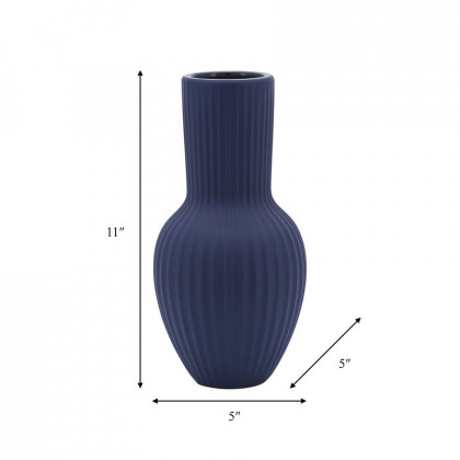Sagebrook 11" Ceramic Bouquet Vase - Navy