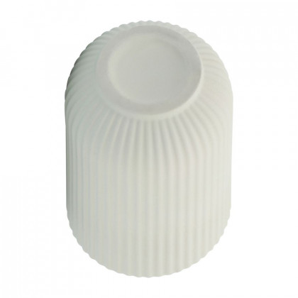 Sagebrook 7" Ceramic Ridged Vase - White