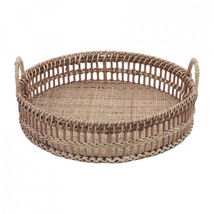 Sagebrook - 12"/14" Rattan Trays (Set Of 2) in Natural